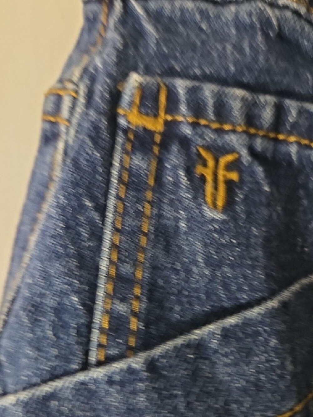FRYE Dark Blue Barrel Jeans - Picture 4 of 6